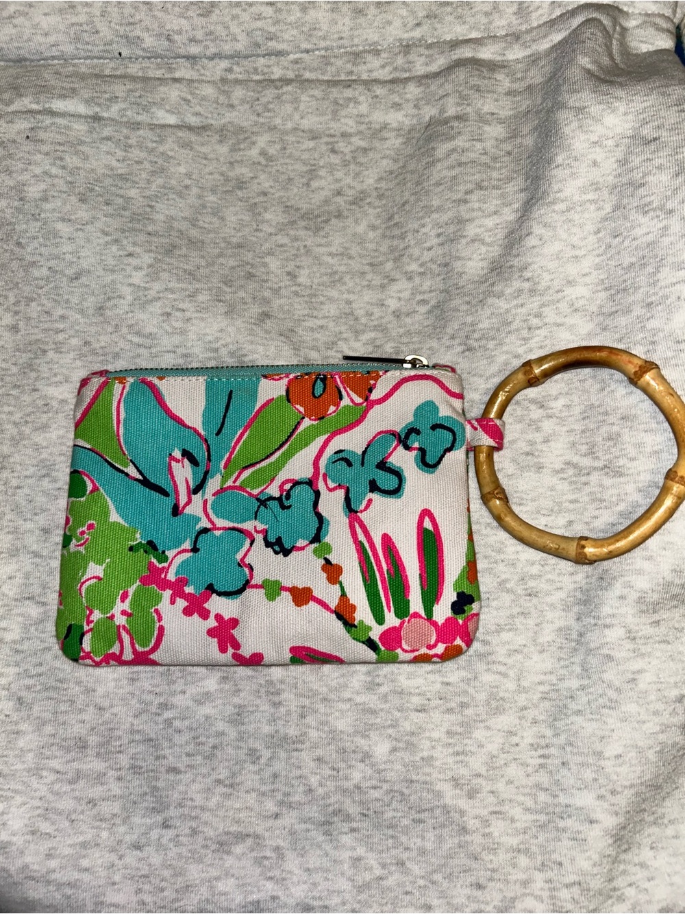 NWOT Lilly Pulitzer for Target Bamboo Handle Wristlet Tropical Print